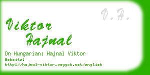 viktor hajnal business card